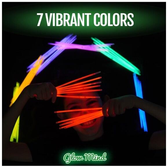 Glow Sticks Bulk Party Favors 100pk - 8" Glow in the Dark Party Supplies, Light - Picture 9 of 9